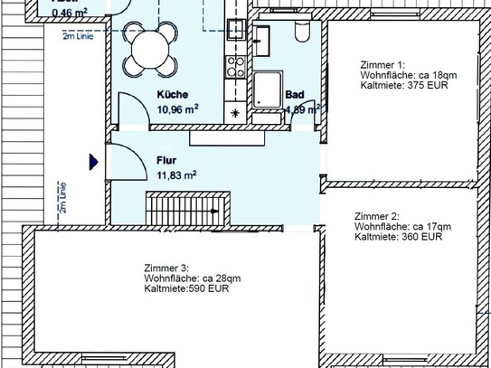 WG Zimmer zu vermieten, neue WG-Gründung, frisch renoviert inkl. Küche