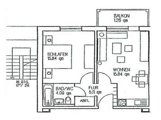 Helle und freundliche 2-Zimmerwohnung mit Balkon in Dürrenebersdorf zu vermieten!