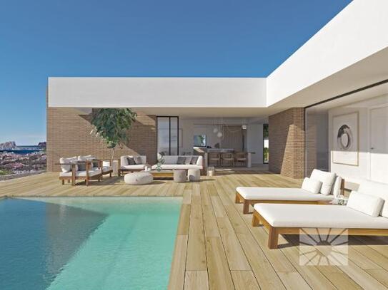 Villa Aqua Modernen Luxe Woning zum verkauf Wohnanlage Magnolias Sunrise Cumbre del Sol