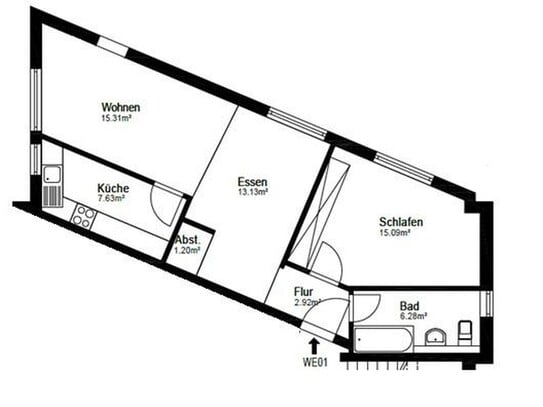 Erstbezug nach Sanierung: 2-Zimmer Souterrain im Huhnfeld - Schlüchtern