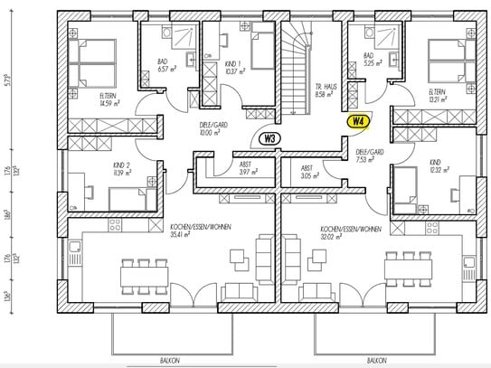 Erstbezug: Schöne 3-Zimmerwohnung mit Einbauküche in Cham - KFW40 Standard - (W4)