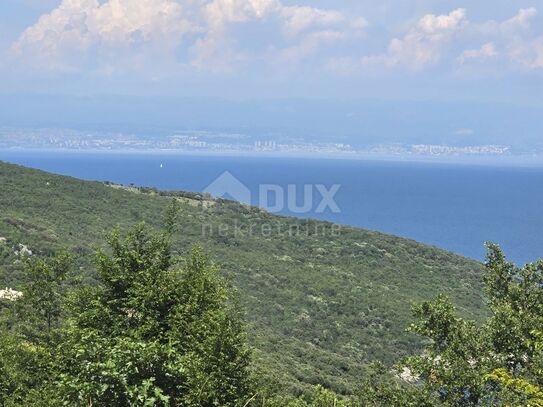 ISTRIEN, RABAC, UMGEBUNG - Bauland mit wunderschönem Blick auf das Meer, ideal für den Bau von zwei Villen