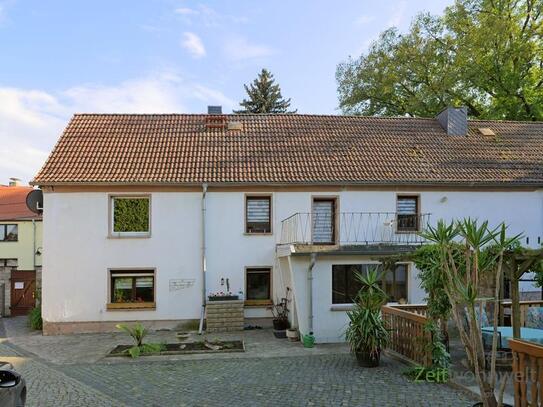 (EF1149_M) Halle: Gröst, möbliertes Wohnhaus mit Hof und Terrasse südlich von Halle im Saalekreis, Service inkl