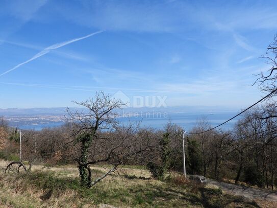 OPATIJA, LOVRAN, DOBREĆ - Baugrundstück 1050m2 MIT BAUGENEHMIGUNG!!!! und mit Blick auf das Meer