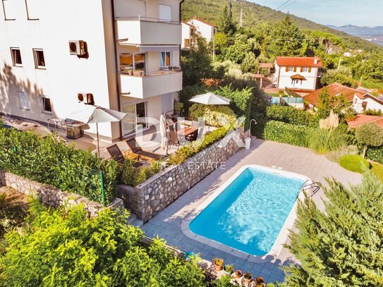 OPATIJA, IČIĆI - Wohnung zu vermieten, Erdgeschoss, Terrasse, Meerblick, Schwimmbad, Parkplatz