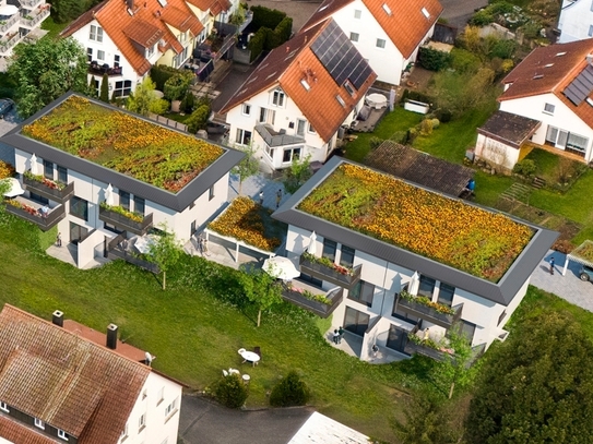 Neubauprojekt in Hochdorf, schöne DHH, 2 Terrassen, Balkon, Garten, KfW55, Carport und Stellplatz