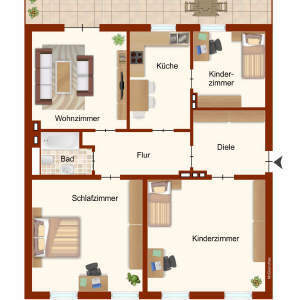 3 Zimmer mit Balkon in 3 Etage Citylage 41061 MG