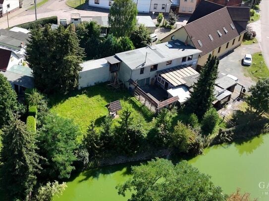 Vielseitiges Wohnhaus mit Ladentheke, Holzblockhaus und großem Grundstück in Reinsdorf