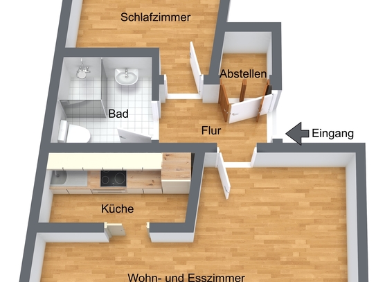 2-Zimmer-Dachgeschoss