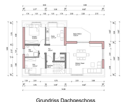 Helle moderne Dachgeschoßwohnung mit schönem Weitblick in Taben-Rodt mit guter Anbindung Luxemburg