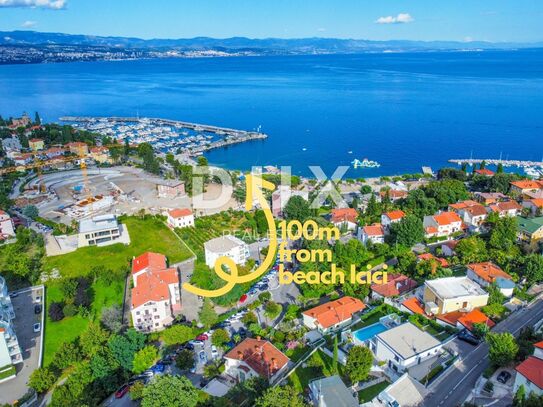 OPATIJA, IČIĆI – größere Wohnung im Erdgeschoss mit Terrasse, nur 100 Meter vom Strand entfernt! Parkplatz, Terrasse im…