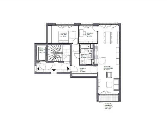 Außergewöhnliche 2,5 Zi-Neubauwohnung nahe Humannplatz