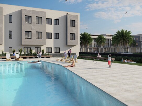 Modernes Apartment mit Pool und großem Gemeinschaftsbereich in Meeresnähe