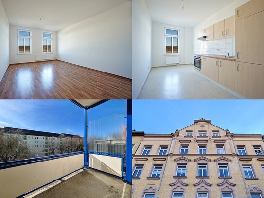 großzügige Balkonwohnung mit Einbauküche & Tageslichtbad