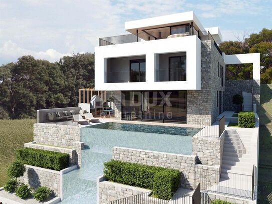 OPATIJA – luxuriöse moderne Villa 300 m2 mit Pool und Meerblick + angelegter Garten 650 m2