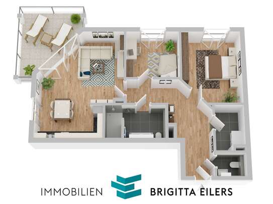 NEUBAU: Moderne 3-Zi.-Wohnung mit Terrasse & Gartenanteil sowie einem eigenen Tiefgaragenstellplatz!