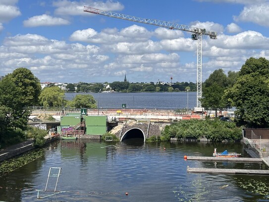 Sensationeller Blick auf die Außenalster; 3-Zi-Whg. in Hohenfelde