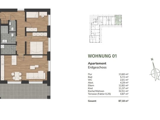 Wohnen am Urwald - 17 moderne Eigentumswohnungen in Neuenburg - Wohnung 1