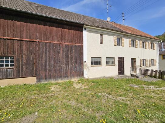 Teilentkerntes Bauernhaus mit schönem Grundstück