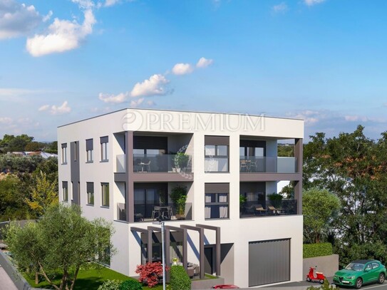 Krk, neue zweistöckige Wohnung mit Pool und Meerblick!