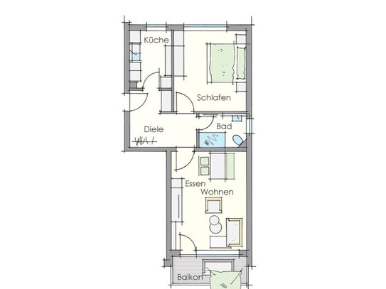 Erstbezug nach Sanierung: Geschmackvolle 2-Zimmer-Wohnung mit geh. Innenausstattung