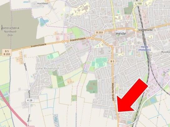 Voll erschlossenes Grundstück mit Baugenehmigung in verkehrsgünstiger Lage in der Kreisstadt Heide