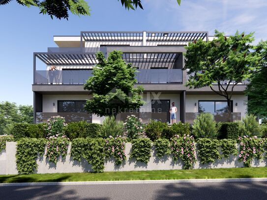 PULA, MEDULIN - Wohnung mit Terrasse im Erdgeschoss eines neuen Gebäudes, 100 Meter vom Meer entfernt, Aussicht