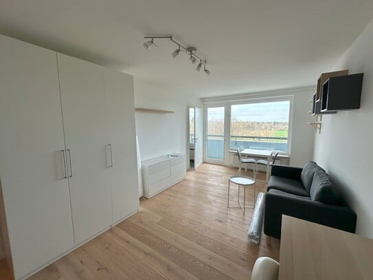 Helles und Großes 1-Zimmer Apartment mit Balkon, Möbiliert, in München-Solln zu vermieten