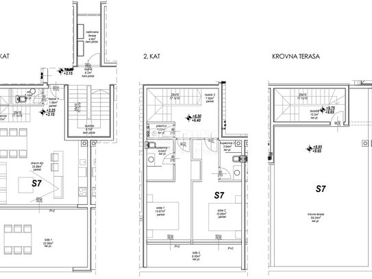 ZADAR, PRIVLAKA – Erstaunliches zweistöckiges Penthouse mit einer geräumigen Dachterrasse, 120 Meter vom Meer entfernt,…