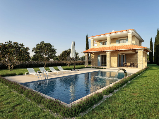 ISTRIEN, VIŽINADA - Steinvilla mit Swimmingpool im Bau