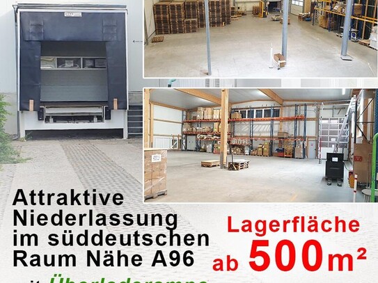 Lagerfläche ab 500m² mit Überladerampe zu vermieten