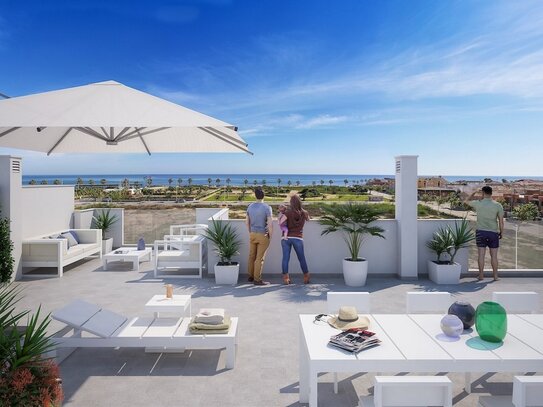 Wohnung mit Dachterrasse gelegen in Torre de la Horadada an der Costa Blanca Süd ausgestattet mit 2 Schlafzimmern und 2…