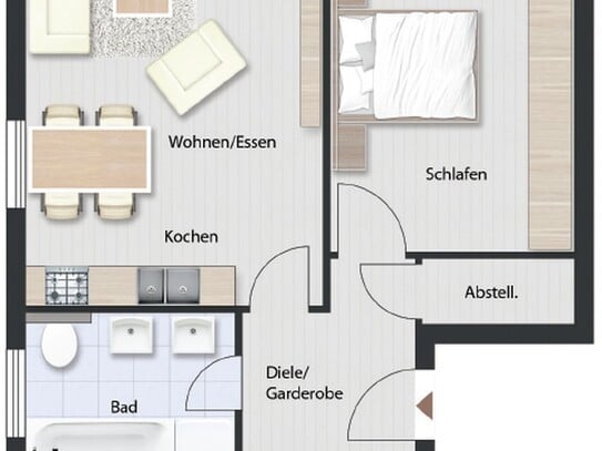 3-Zimmer-Neubauwohnung im KfW-40-Standard in idyllischer Lage Typ 4