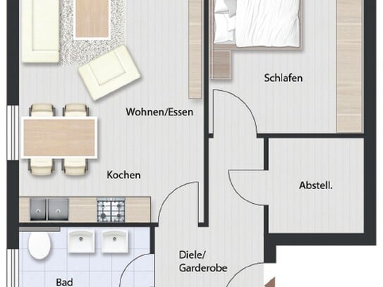 3-Zimmer-Neubauwohnung im KfW-40-Standard in idyllischer Lage Typ 3