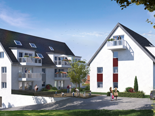 Neubauprojekt in Hochdorf, 4- Zi.-Maisonette-Whg., 1.+2.DG, Balkon, KfW55, Aufzug, Tiefgarage!