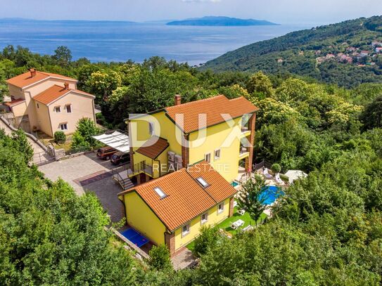 OPATIJA, BREGI – Neu erbaute Villa im mediterranen Stil mit zwei Wohneinheiten, Swimmingpool, Gästehaus, Taverne und Ki…