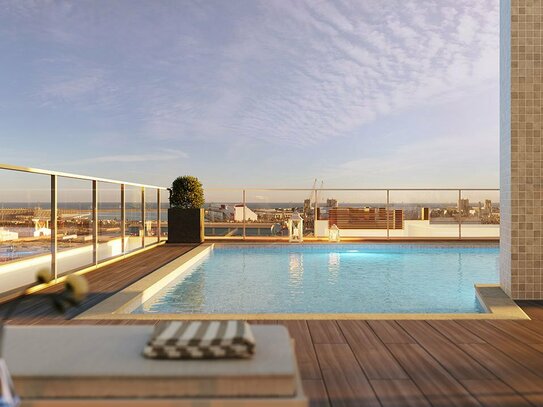 Appartements im Zentrum von Alicante mit 2 Schlafzimmern, 2 Bädern, Klimaanlage und Gemeinschaftspool nur 900 m vom Haf…