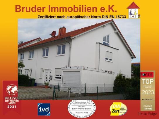 Walldorf: DHH, 7m breit, sucht große Familie, riesiges Wohn-Esszimmer (60m²), 4 SZ, renoviert,