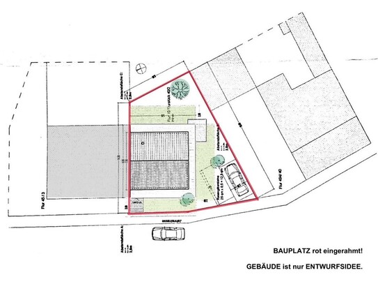 INNENSTADT BAUPLATZ BAUGRUNDSTÜCK EIN- bzw MEHRFAMILIENHAUS PROVISIONSFREI + Option BAUGENEHMIGUNG