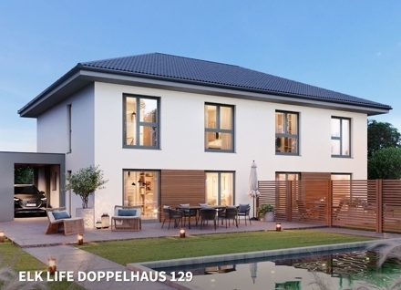 Ein Neubau, je Hälfte 599.000,--€ nur für zwei Familien zusammen als Doppelhaus in MALERVORBEREITET