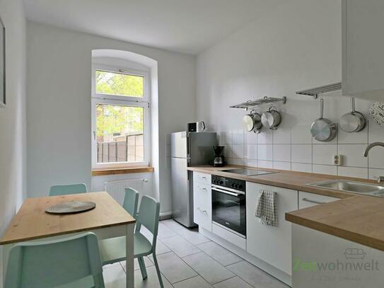 (EF0898_M) Erfurt: Johannesvorstadt, neu sanierte und neu möblierte 3-Zimmer-Wohnung im Hochparterre mit Garten, WLAN
