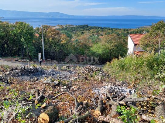 KLENOVICA, NOVI VINODOLSKI - Grundstück 530m2 für ein Haus mit Swimmingpool, Panoramablick auf das Meer