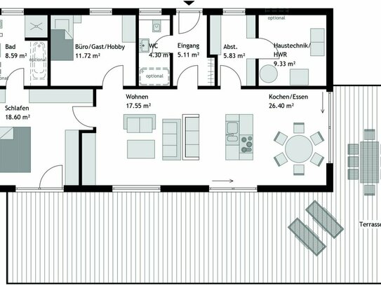 Traumbungalow als Effizienzhaus mit Top Ausstattung incl. Grundst.