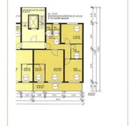 Kaufpreis-Reduzierung: Vermietete 3-Zimmer-ETW mit groß. Balkon /Loggia und Pkw-Stellplatz, zentr. Lage in Bergheim