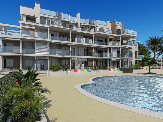 Appartements mit 2 Schlafzimmern, 2 Bädern und Gemeinschaftspool nur 200 m vom Strand