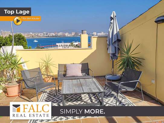 Penthouse-Duplex mit atemberaubendem Meerblick und ein Tiefgaragenplatz in Palma de Mallorca