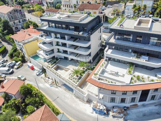 OPATIJA, ZENTRUM – luxuriöse Wohnung von 58 m2 in einem luxuriösen Neubau, Wellness, Concierge, Rezeption