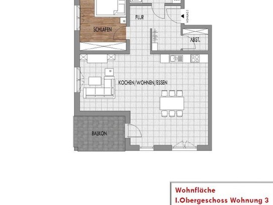 2 Zimmer Neubauwohnung mit Balkon zu vermieten