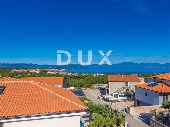 INSEL KRK, in der Nähe von Malinska - Zweistöckiges Apartment mit Panoramablick auf das Meer