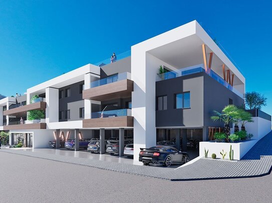 Moderne Penthouse-Wohnungen mit 2 Schlafzimmern, 2 Bädern, Dachterrasse, Privatpool und Einbauküchen mit Elektrogeräten